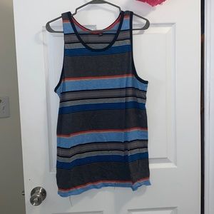 Orange grey and blue muscle shirt